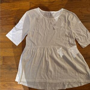 GAP Kids Cream Glitter Tee